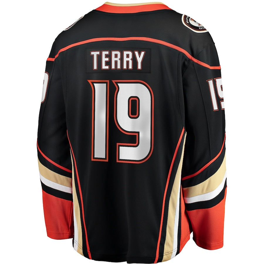 Troy Terry Anaheim Ducks   Home Team Breakaway  Jersey - Black