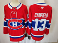 Men's Montreal Canadiens Cole Caufield #13 Red Player Jersey1