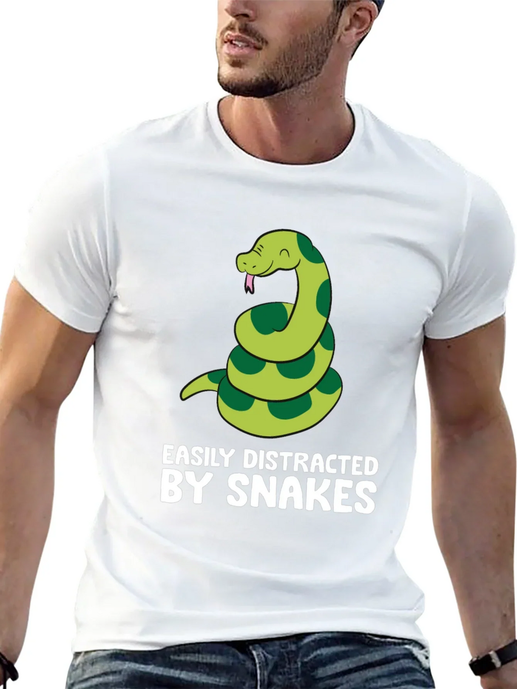 Easily Distracted By Snakes Graphic T-Shirt