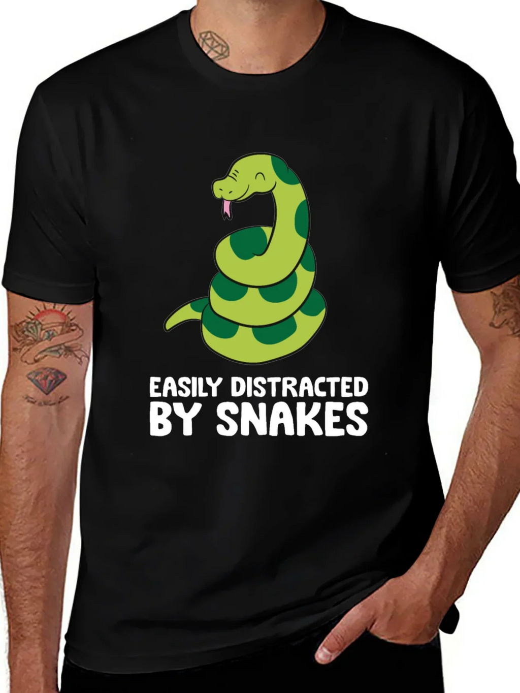 Easily Distracted By Snakes Graphic T-Shirt