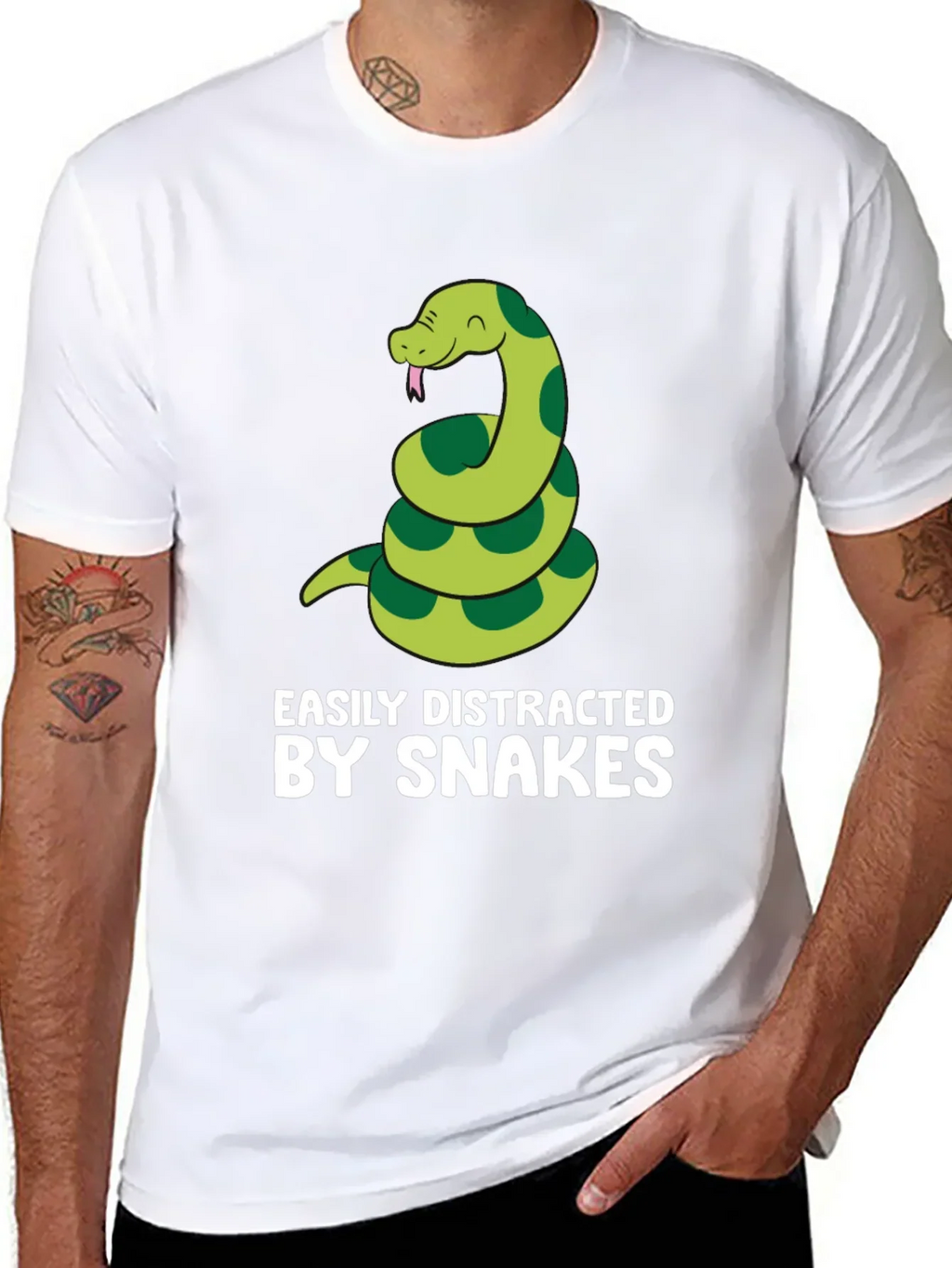 Easily Distracted By Snakes Graphic T-Shirt
