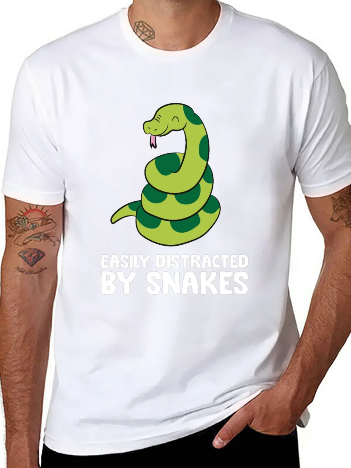 Easily Distracted By Snakes Graphic T-Shirt