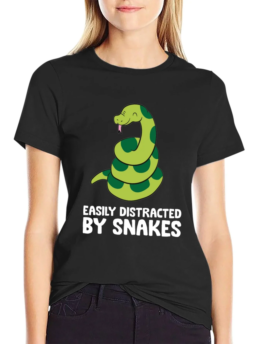 Easily Distracted By Snakes Graphic T-Shirt