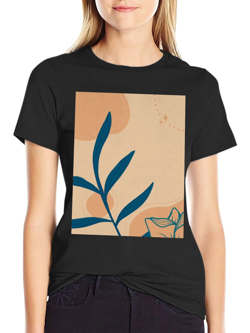 Botanical Graphic Tee - Artistic Mens T-Shirt