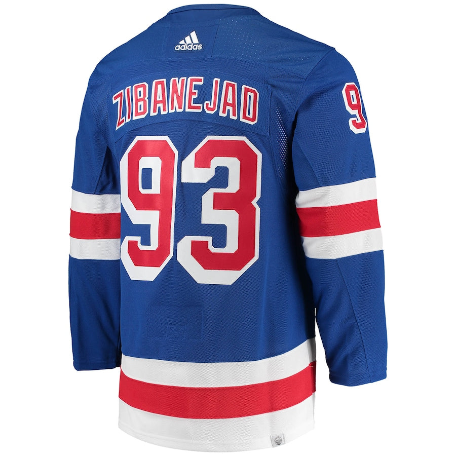 Mika Zibanejad New York Rangers   Home Primegreen   Jersey - Blue