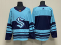 Men's Seattle Kraken Blue Blank Player Jersey1