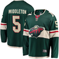 Men's Minnesota Wild Jake Middleton #5 Green Home Breakaway Player Jersey1