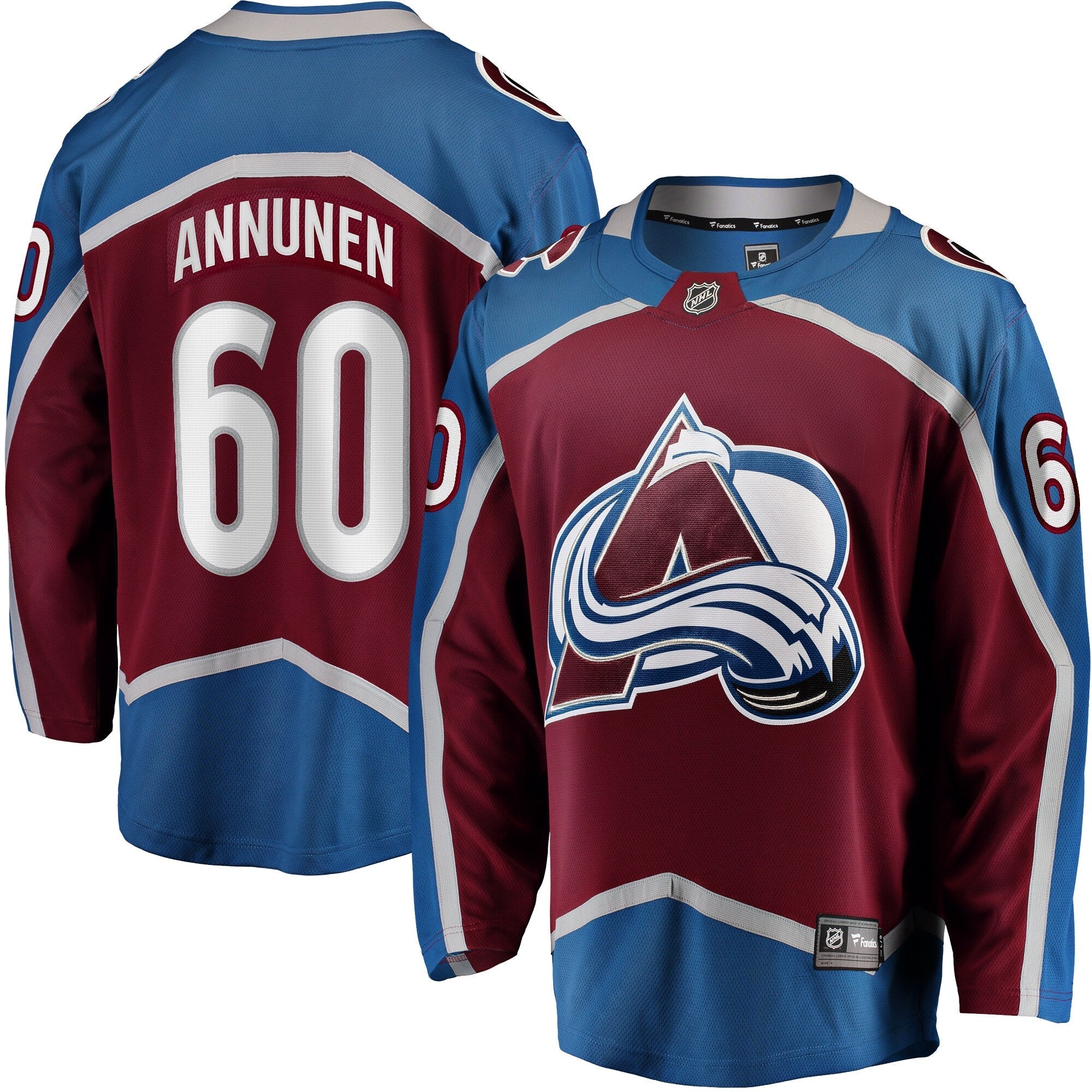 Justus Annunen Colorado Avalanche   Home Premier Breakaway  Jersey - Burgundy