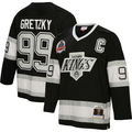 Men's Los Angeles Kings Wayne Gretzky Mitchell #99 Ness Black Big & Tall 1992/93 Blue Line Player Jersey1
