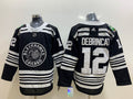 Men's Chicago Blackhawks Alex Debrincat #12 Black Breakaway Player Jersey1