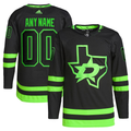 Men's Dallas Stars Black Alternate Primegreen Authentic Pro Custom Jersey1