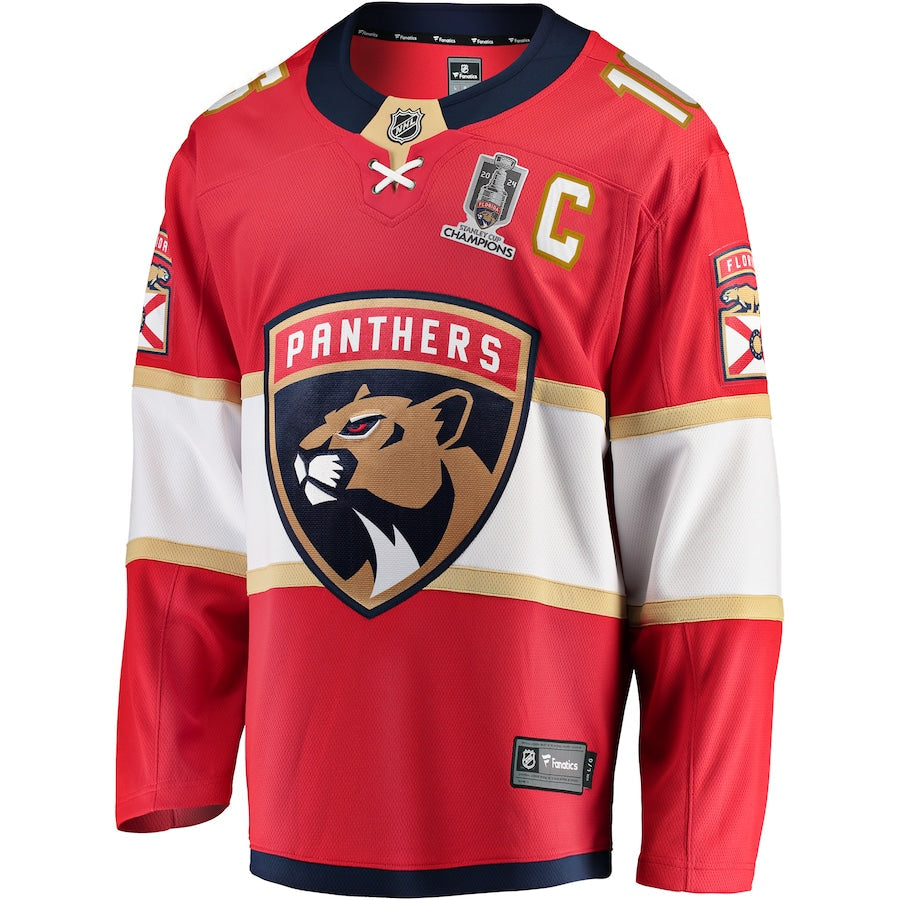 Aleksander Barkov Florida Panthers   Home 2024 Stanley Cup Champions Breakaway  Jersey ��������������������������������������������������������������������������������� Red