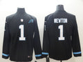 Men's Carolina Panthers #1 Cam Newton Black Player Game Jersey1