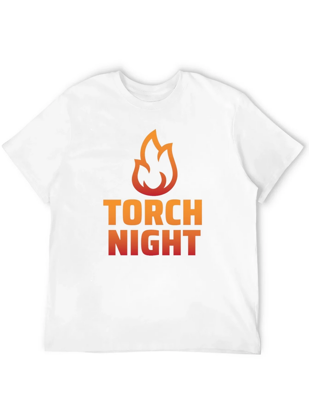 Torch Night Graphic Tee - Bold Flame Design