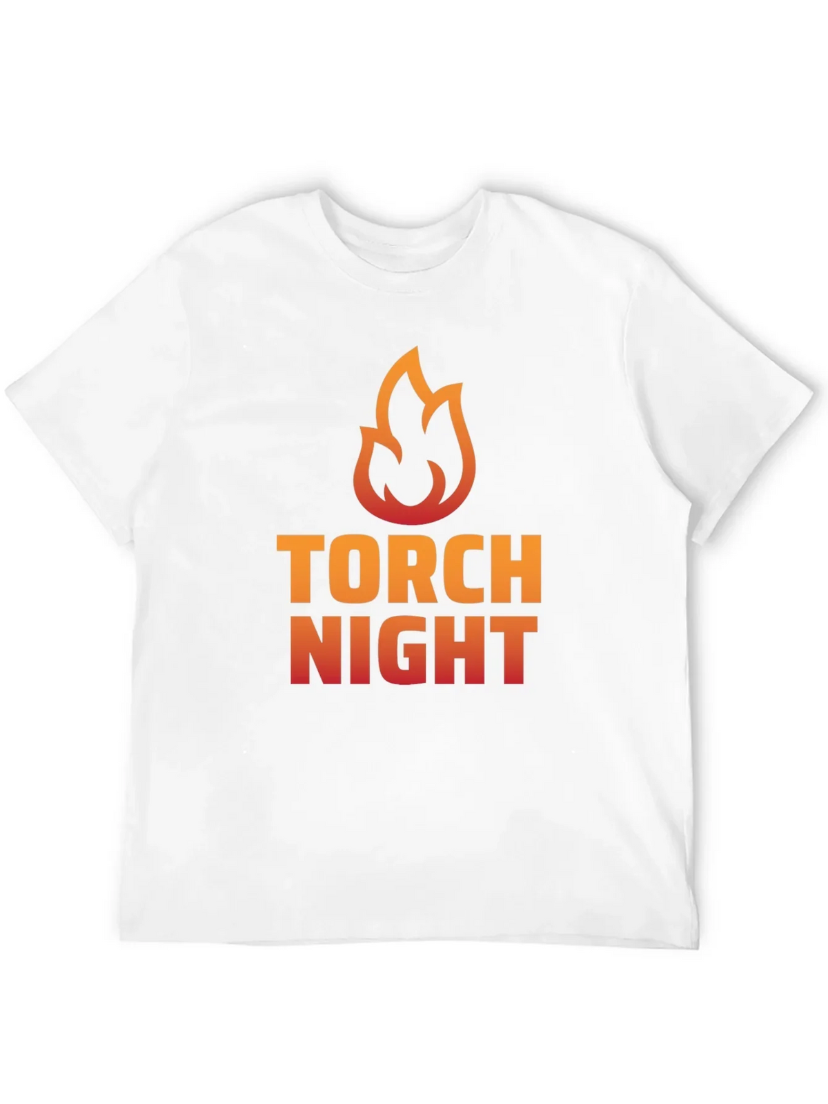 Torch Night Graphic Tee - Bold Flame Design