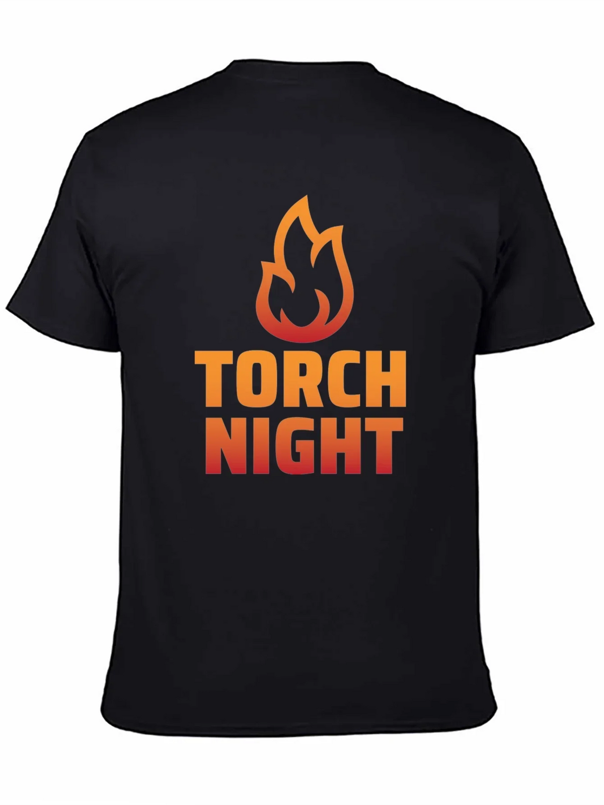 Torch Night Graphic Tee - Bold Flame Design