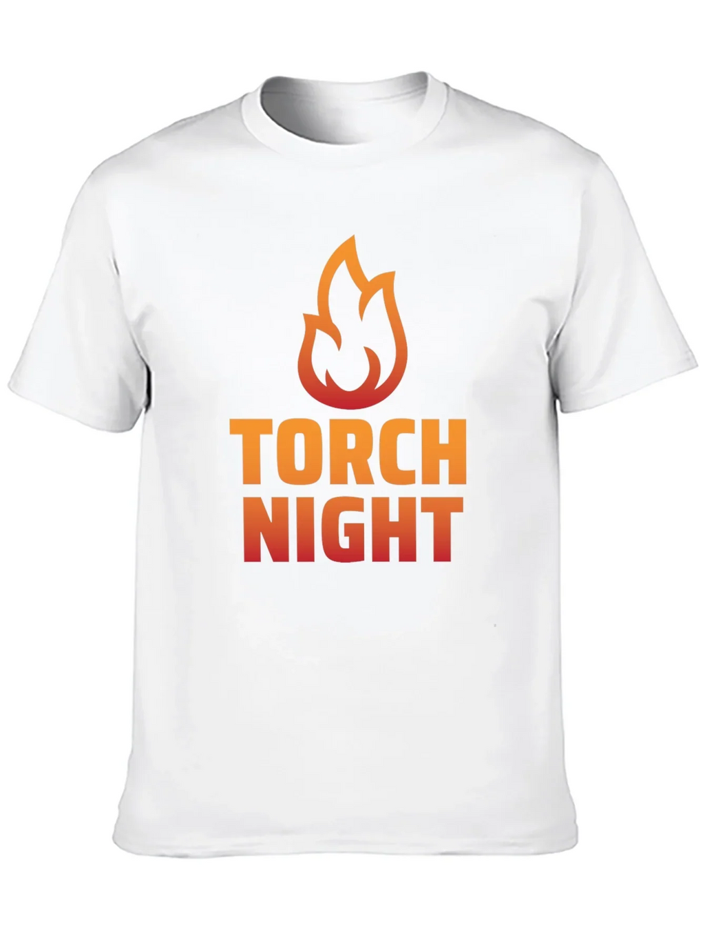 Torch Night Graphic Tee - Bold Flame Design