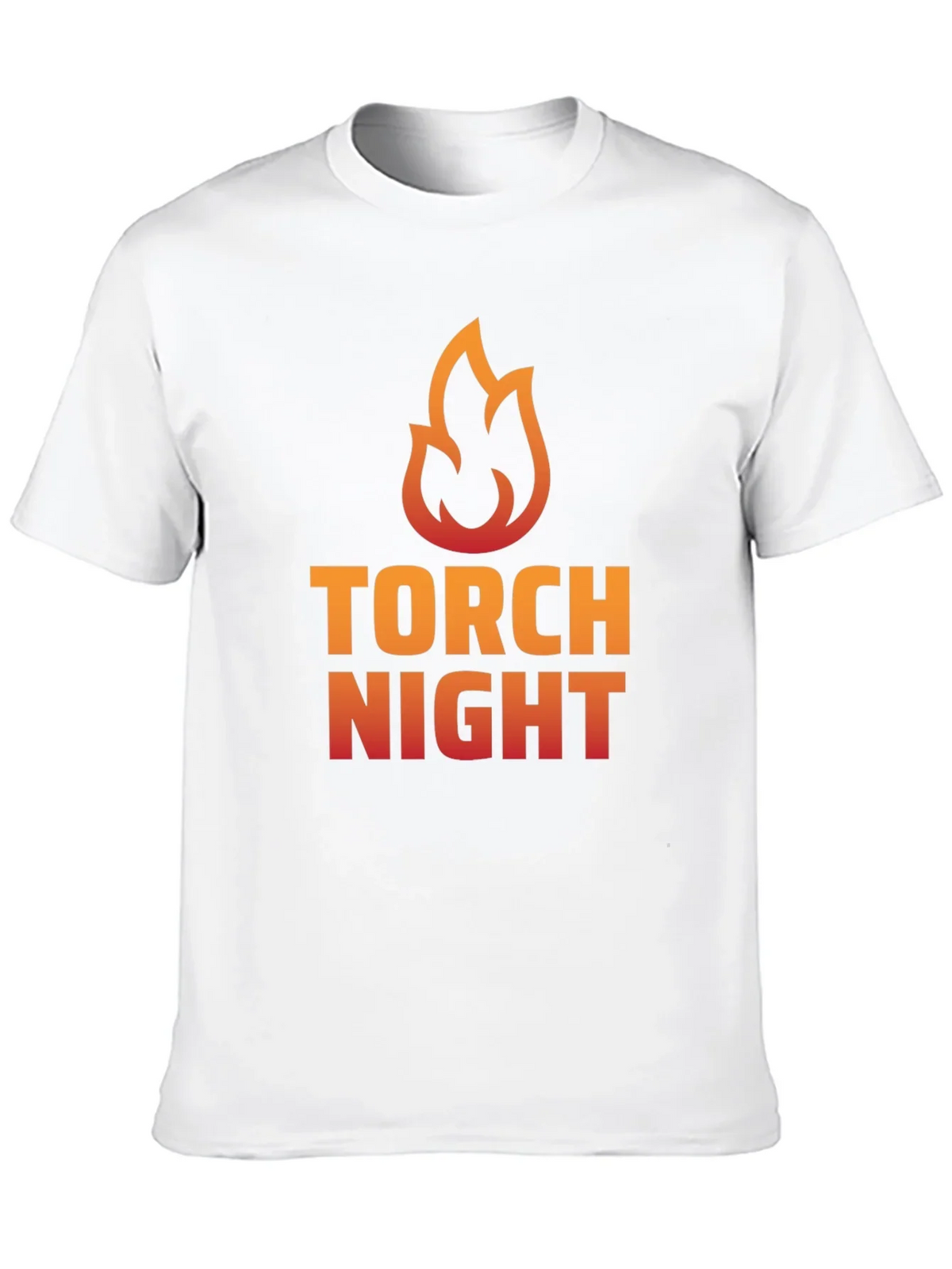 Torch Night Graphic Tee - Bold Flame Design