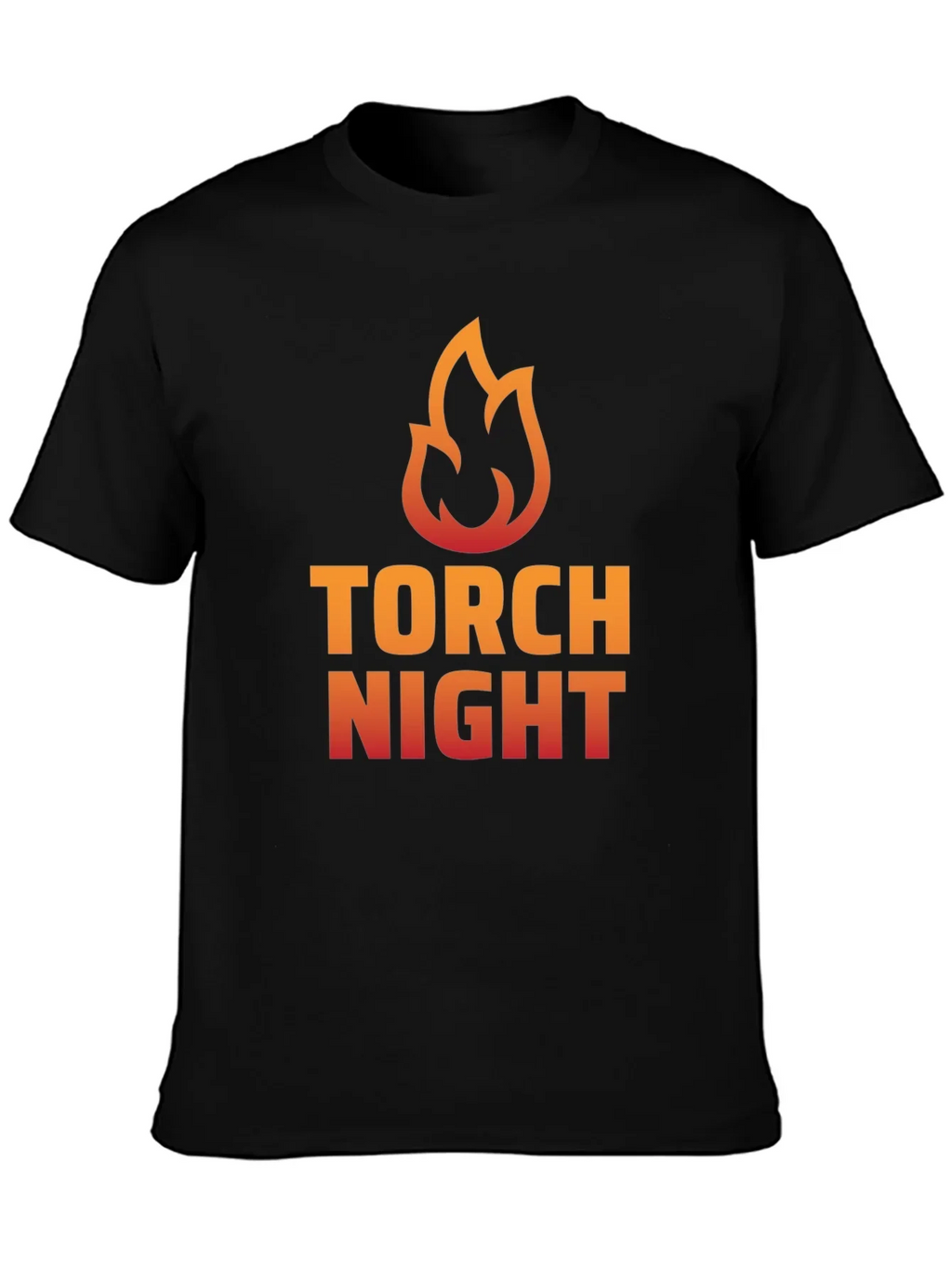 Torch Night Graphic Tee - Bold Flame Design