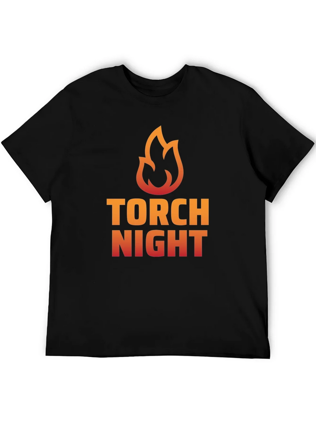 Torch Night Graphic Tee - Bold Flame Design