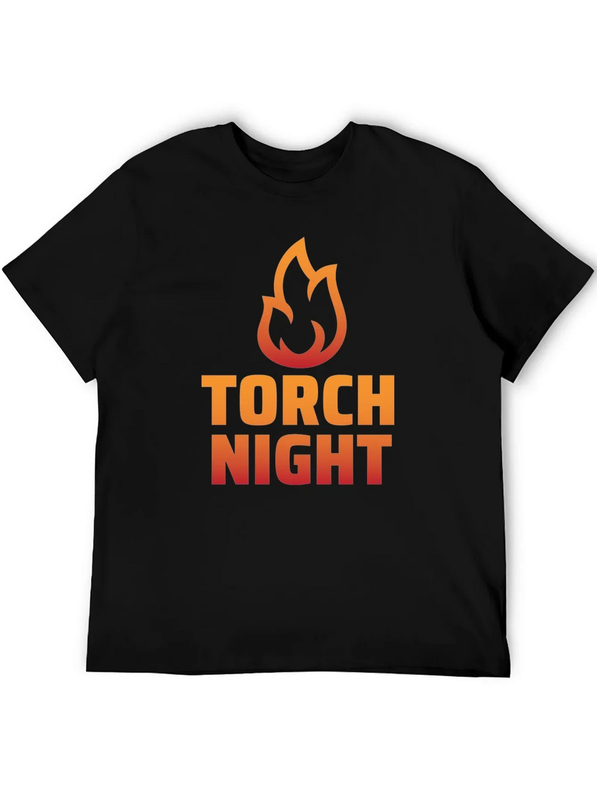 Torch Night Graphic Tee - Bold Flame Design