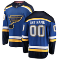Men's St. Louis Blues Blue Home Breakaway Custom Jersey1