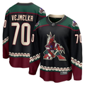 Men's Arizona Coyotes Karel Vejmelka #70 Black Home Breakaway Jersey1