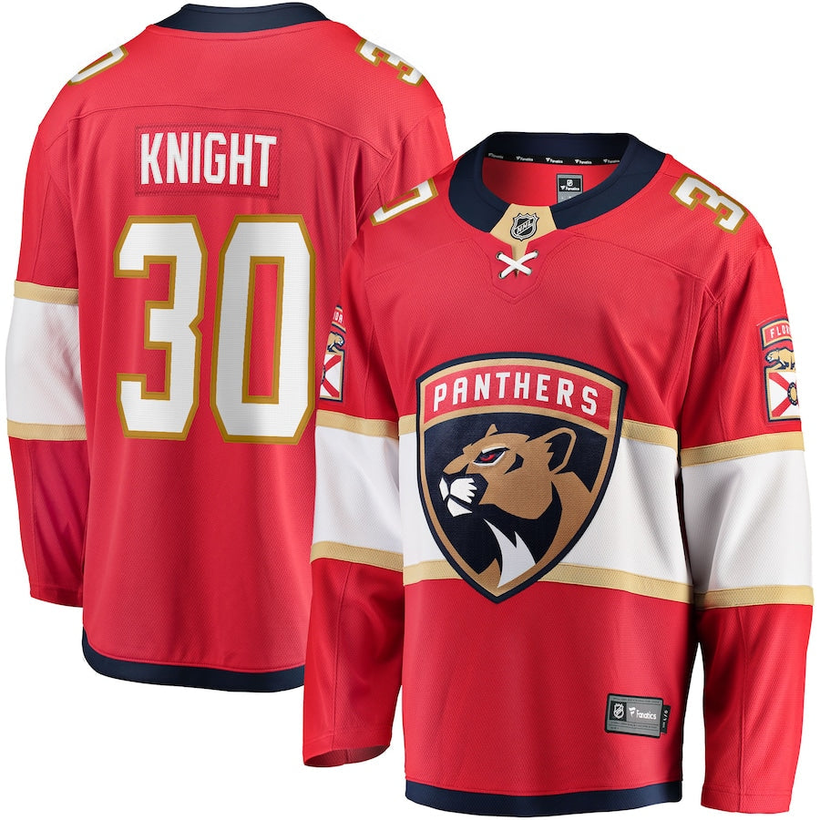 Spencer Knight Florida Panthers   Home Breakaway Replica Jersey - Red