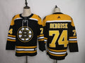 Men's Boston Bruins Jake DeBrusk #74 Black Replica Player Jersey1