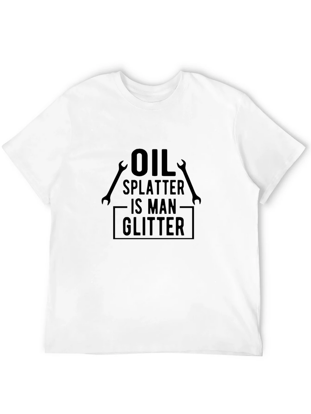 Oil Splatter is Man Glitter Graphic Tee