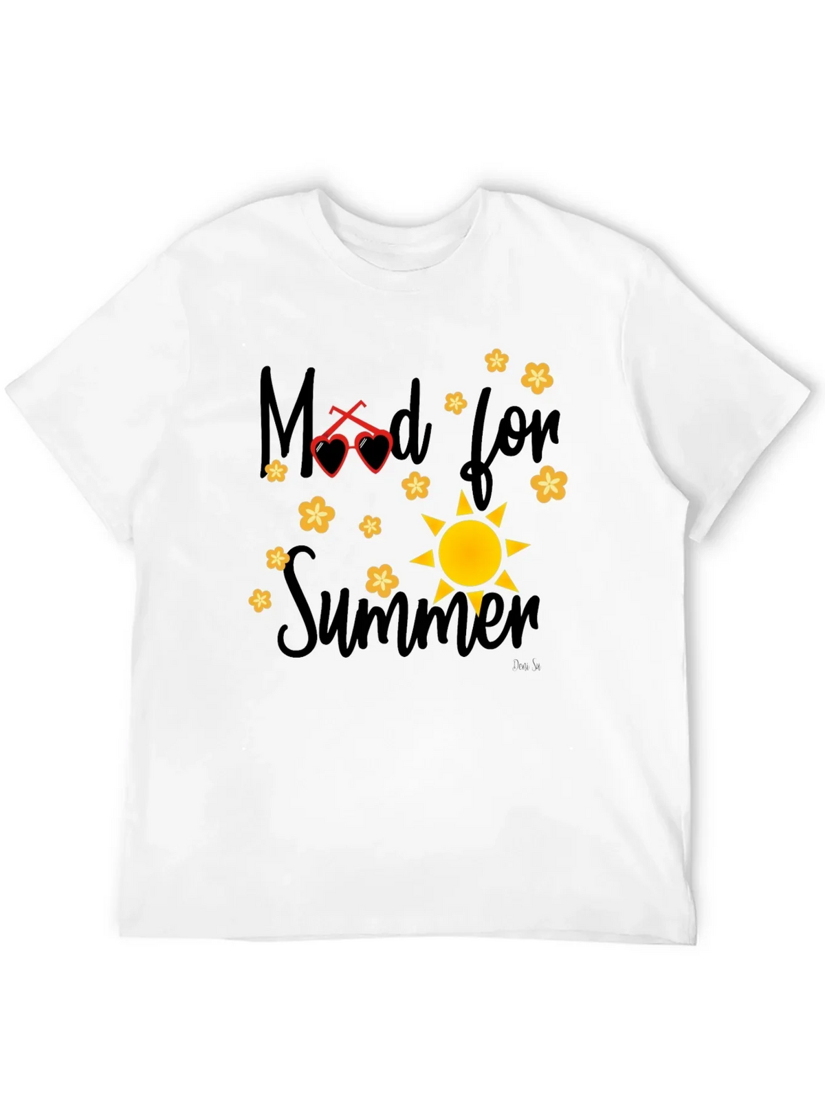 Mood for Summer Graphic Black T-Shirt