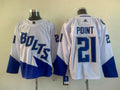 Men's Tampa Bay Lightning Brayden Point #21 White Home Breakaway Player Jersey1