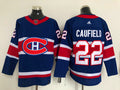 Men's Montreal Canadiens Cole Caufield #22 Blue Player Game Jersey1