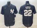 Men's New York Yankees Juan Soto #22 Black Replica Player Jersey1