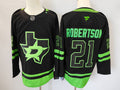 Men's Dallas Stars Jason Robertson #21 Black Player Game Jersey1