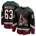 Men's Arizona Coyotes Matias Maccelli #63 Black Home Breakaway Jersey1