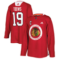 Men's Chicago Blackhawks Jonathan Toews #19 Red Practice Player Jersey1