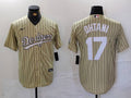 Men's Los Angeles Dodgers Shohei Ohtani #17 Gold Replica Player Jersey1