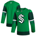 Men's Seattle Kraken Kelly Green 2023 St. Patrick's Day Primegreen Authentic Blank Jersey1