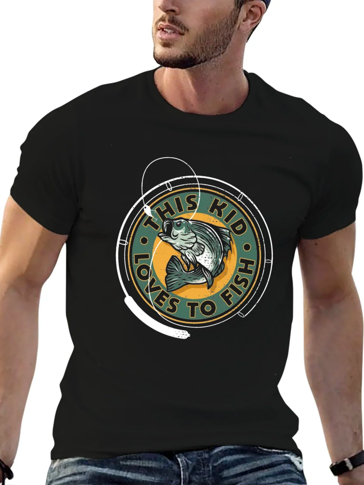 This Kid Loves to Fish Graphic T-Shirt