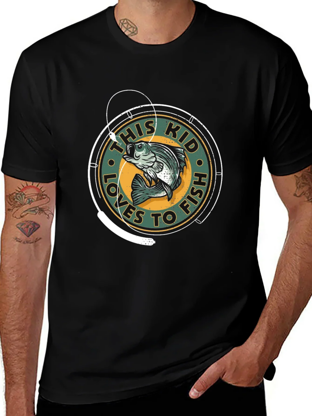 This Kid Loves to Fish Graphic T-Shirt