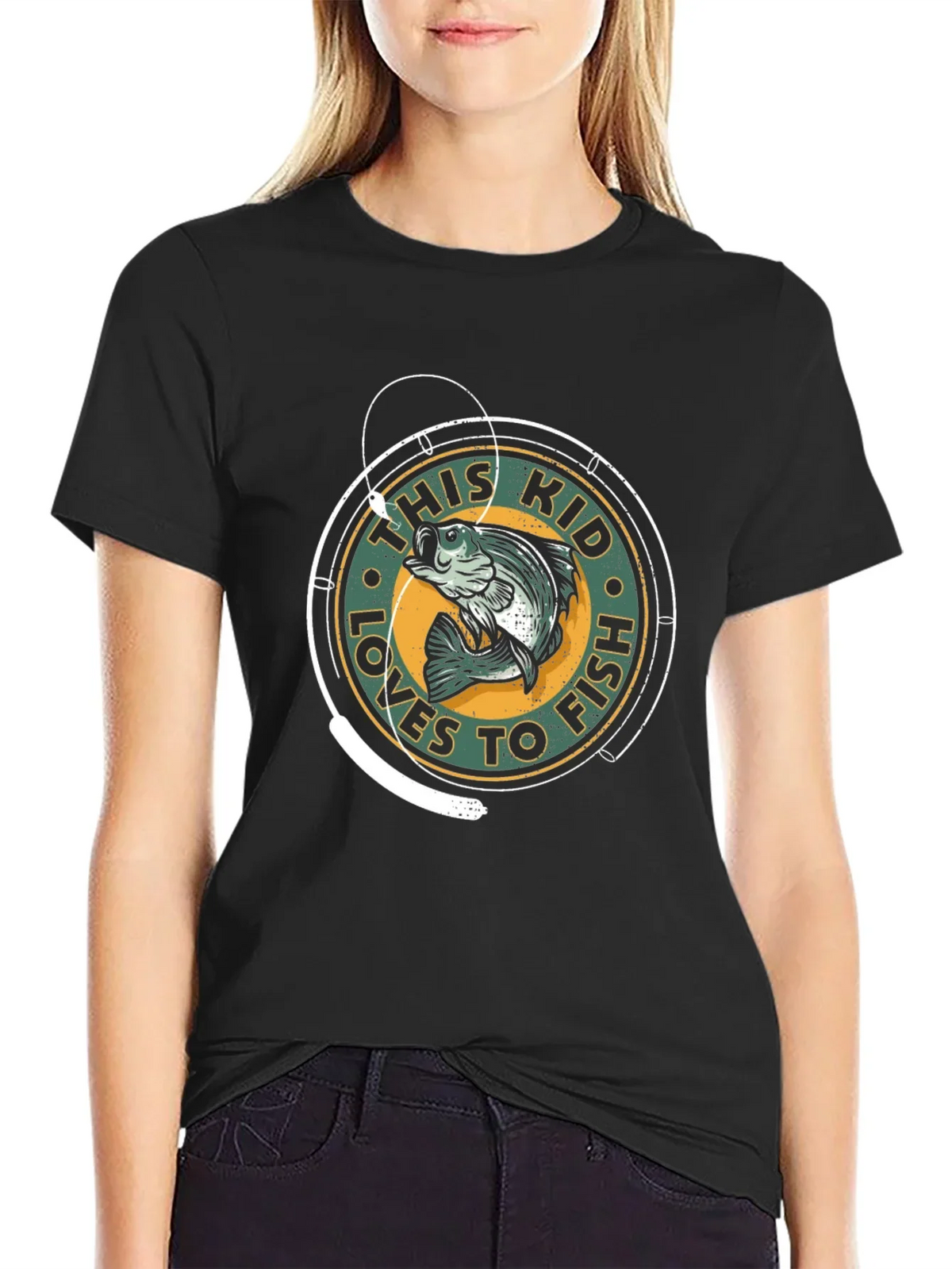 This Kid Loves to Fish Graphic T-Shirt