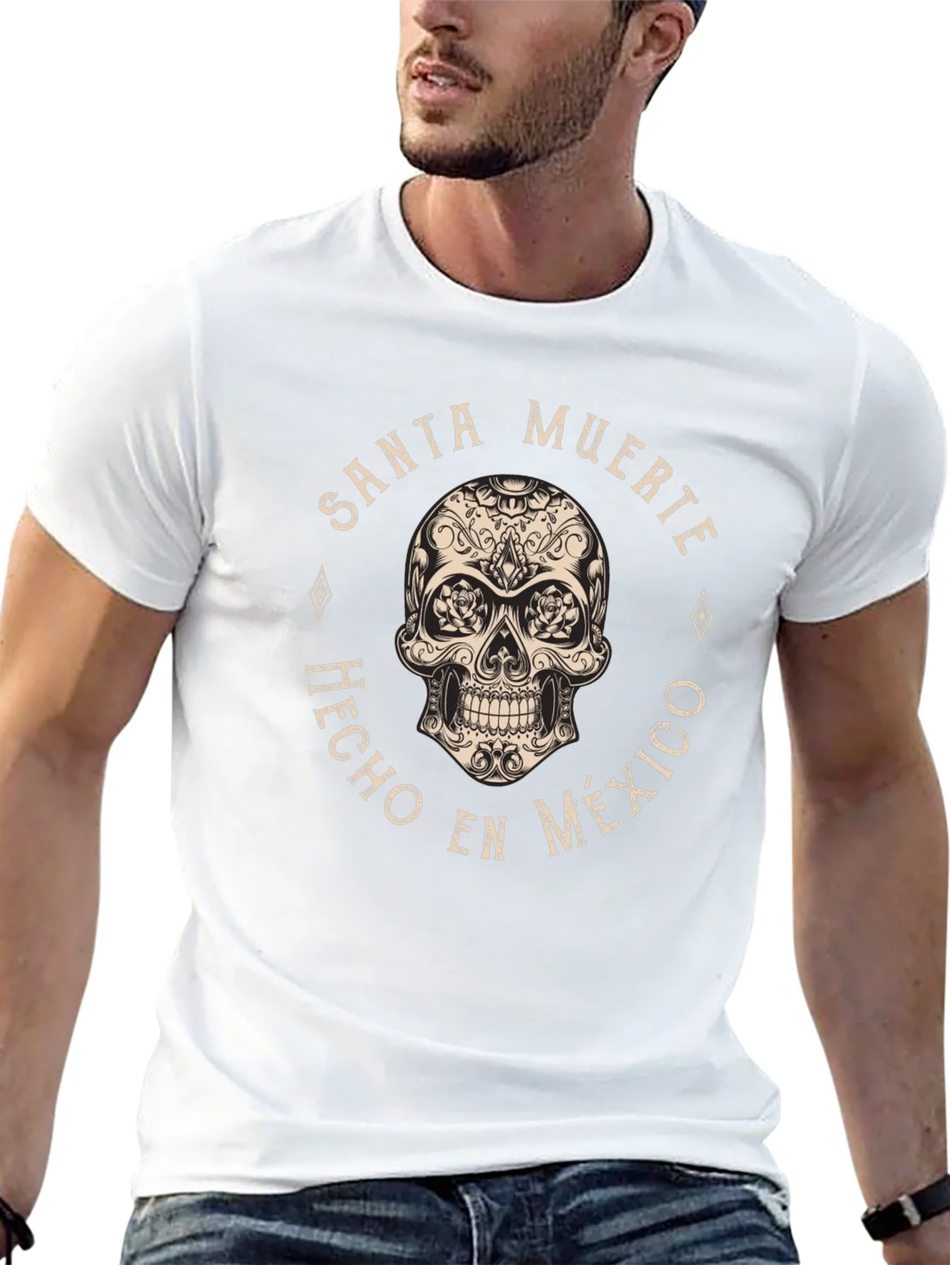 Santa Muerte Skull T-Shirt - Hecho en Mexico
