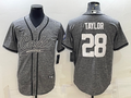 Men's Indianapolis Colts Jonathan Taylor #28 Gray Game Jersey1 Joint Edition