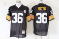 Men's Pittsburgh Steelers Jerome Bettis Mitchell & Ness Black Legacy Replica Jersey1