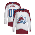 Men's Colorado Avalanche White Away Custom Primegreen Authentic Pro Jersey1