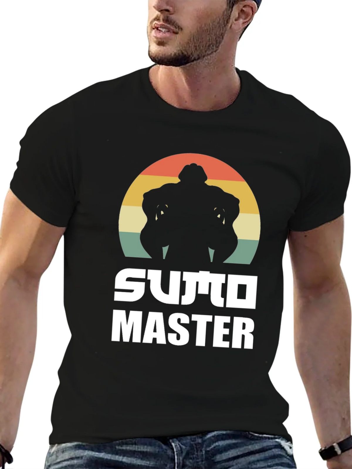 Sumo Master Graphic Tee - Retro Wrestler T-Shirt