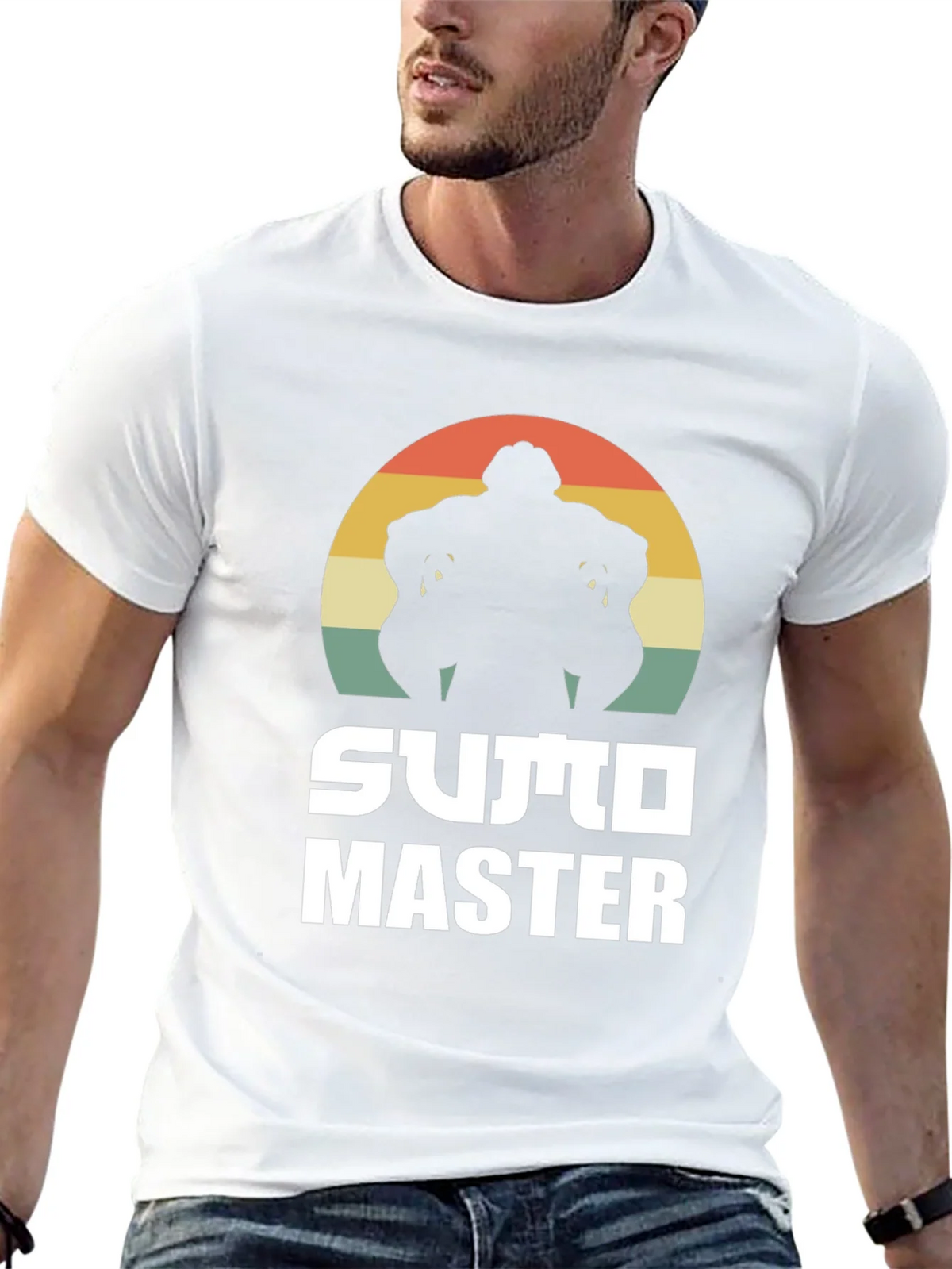 Sumo Master Graphic Tee - Retro Wrestler T-Shirt