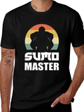 Sumo Master Graphic Tee - Retro Wrestler T-Shirt