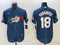 Men's Los Angeles Dodgers Yoshinobu Yamamoto #18 Blue Player Jersey1